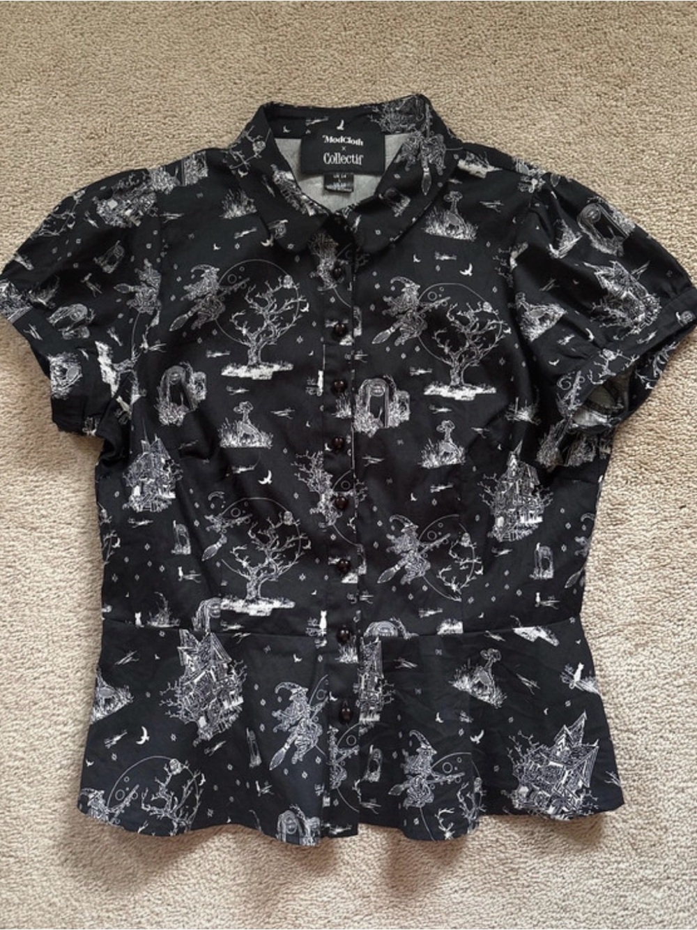 ModCloth Collectif Witchy Halloween Blouse